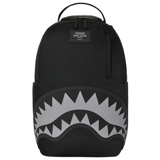 Sprayground Τσάντα πλάτης Shark Central Black Nylon Gray Embossed Backpack